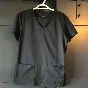 Black V-Neck Short Sleeve Tee